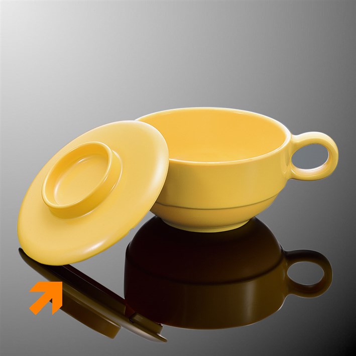 C18C Y / 柄付スープカップ 蓋 - 国際化工